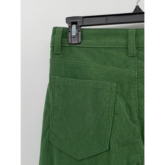 SHEIN Women's Dark Green Corduroy Wide-Leg High-Rise Five-Pocket Pant SZ 6 - Picture 4 of 10
